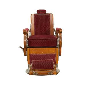 lot 5 image: Koken Hydraulic Pedestal Barbershop Chair