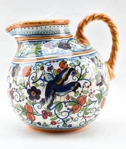 lot 225 image: Large Vintage Dario Farrucci Handcrafted Pitcher