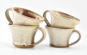 lot 219 image: Set of 4 Hand Thrown Pottery Mugs
