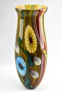 lot 53 image: Swirly Art Glass Vase by Murano