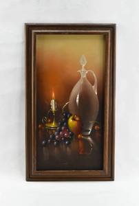 lot 382 image: Wallace Candlelit Still Life Original Painting
