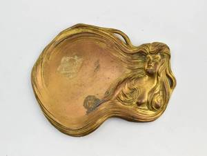 lot 171 image: Metal Art Nouveau Trinket Tray