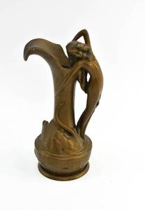 lot 168 image: Vintage Metal Swan Lake Vase