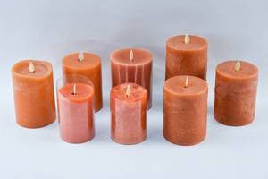lot 284 image: Eight Orange Moving Flame Flameless Candles Luminara, Liown, Other