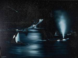 lot 25 image: Robert Wyland Orca Starry Night Giclee Artist Proof