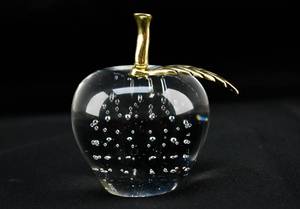 lot 83 image: Albert E. Price Glass Apple Paperweight