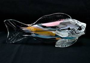 lot 288 image: Handmade W.R. Rector Blown Glass Fish 1995