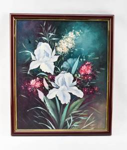 lot 396 image: Original Iris Painting by G. Montaigne