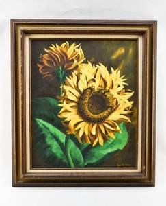 lot 389 image: Original Sunflower Painting by Ann Chambers
