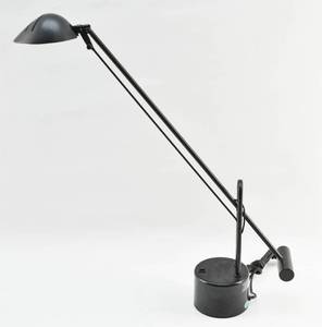 lot 211 image: Black Metal Desk Lamp by Underwriter Laboratories