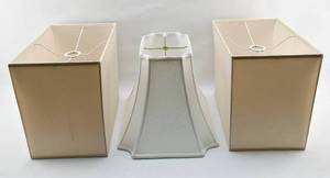 lot 213 image: Three White Lamp Shades
