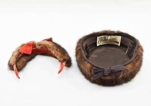 lot 88 image: Fur Headband and Fur Pillbox Hat by Amrose