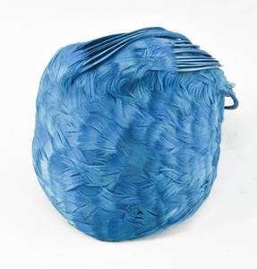 lot 86 image: Vintage Blue Feather Hat by Fleur de Lis