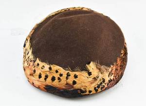 lot 91 image: Vintage Feather Hat in Brown