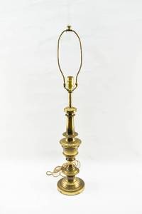 lot 362 image: Tall Brass Lamp on a Circular Base