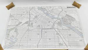 lot 73 image: Downtown Minneapolis Typographic Poster by Axis Maps