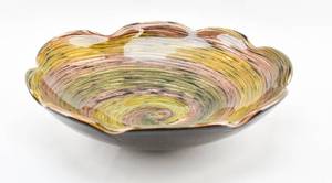 lot 242 image: Shimmering Art Glass Bowl