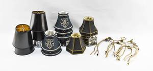 lot 215 image: 18 Black Lamp Shades