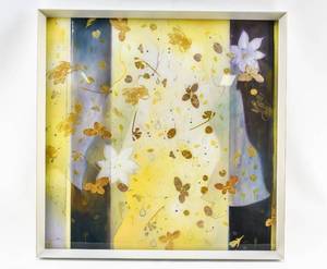 lot 19 image: Julie Rall Bridge Oil Painting & Gold on Plexi 2003