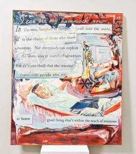 lot 22 image: Zack Kirscher New Frontier Man 1995 Oil on Canvas Painting