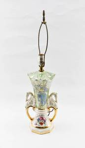 lot 188 image: Ceramic Lamp with Swan Handles