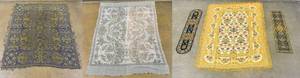 lot 79 image: Five Antique Silk Tablecloths and Runners