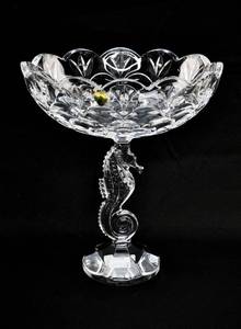 lot 145 image: NewLike New 32cm Seahorse Pedestaled Bowl by Waterford Crystal