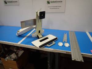 lot 11 image: Ergotron LCD wall mount with keyboard tray  to the best of our knowledge these include everything to set up, removed from an office environment 