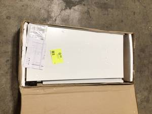 lot 3 image: HODEDAH White Kitchen Island with Spice Rack and Towel Holder  Customer Returns See Pictures