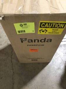 lot 19 image: Panda 0.6 cu. ft. 120-Volt Gray Electric Stainless Steel Portable Spin Dryer, 3200 RPM   Customer Returns See Pictures