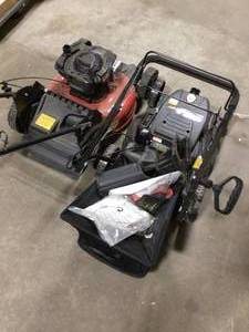 lot 28 image: Lot of 2 Assorted Lawn Mowers Various Models and Conditions Customer Returns See Pictures