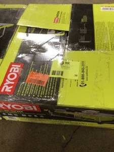 lot 36 image: RYOBI 4.8 -Amps 7 in. Blade Corded Tabletop Wet Tile Saw  Customer Returns See Pictures