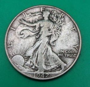 1942 Walking Liberty Silver Half Dollar