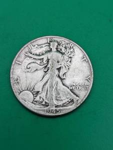 1945 Walking Liberty Silver Half Dollar