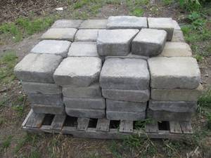 Pallet of landscape retaining wall ...
