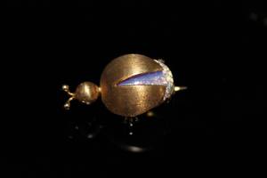 lot 22 image: 18K Gold & Stone Beetle Pins