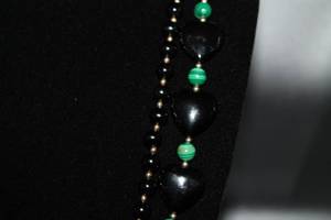 lot 36 image: Onyx & Malachite Bead Necklaces