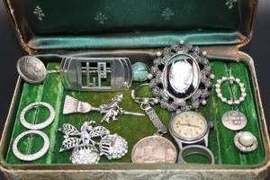 lot 49 image: Silver-Tone Costume Jewelry & Watch