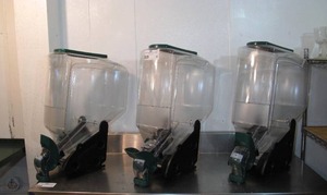 lot 90 image: 3 New Leaf Gravity Dispensers