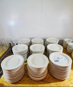 lot 79 image: 117 Homer Laughlin 6 12 inch Round Plates.
