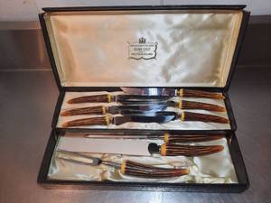 lot 117 image: Vintage MC Sheffield Crown Crest Cutlery Set