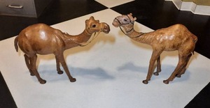lot 168 image: Leather Camel Statues