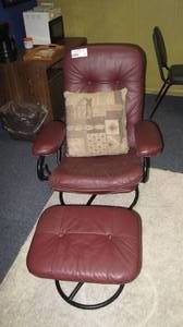 lot 169 image: Chair and Ottoman