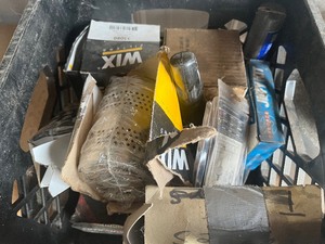 lot 65 image: Box of Car parts  filters carb kit