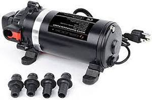 lot 17 image: GSLOOK AC110V115V High Pressure Diaphragm Water Pump 160PSI 8Lmin, Self-priming Misting Booster Pump Sprayer for CaravanRVBoatMarine