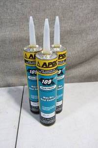 lot 16 image: 3 Tubes 10.1 Apoc 109 Rain-Proof WetDry Roof Cement