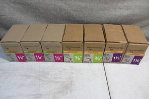 lot 27 image: Plumbing Couplings Elbows and Trap Adapters-7 Boxes