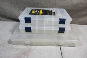 lot 33 image: Lot of 3 Plano Stoway Compartment Containers