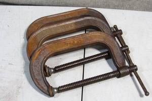 lot 38 image: Set of 3 Vintage 6 Pony 1460 Clamps