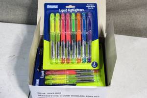 lot 49 image: Case of 8 Pack Multi Color Highlighters- 6 Count